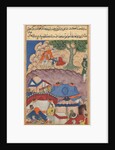 Page from Tales of a Parrot: Twenty-fourth night: Habbaza meets Bashir?, c. 1560 by Unknown