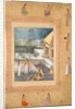 Page from the Late Shah Jahan Album: Harem Night-Bathing Scene, c. 1653 by Unknown