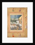 Page from the Late Shah Jahan Album: Harem Night-Bathing Scene, c. 1653 by Unknown