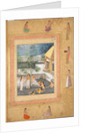 Page from the Late Shah Jahan Album: Harem Night-Bathing Scene, c. 1653 by Unknown