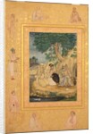 Page from the Late Shah Jahan Album: Prince and Ascetics, c. 1630 by Govardhan (attributed to)
