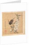 Paintings after Ancient Masters: A Bird and Peach-Blossom Branch, 1598-1652 by Chen Hongshou