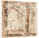 Pair of Drawings: Sketch of the Labyrinth of the Villa Pisani and Piazza San Marco…, 1773-1778 by Francesco Guardi