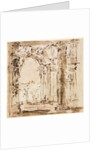 Pair of Drawings: Sketch of the Labyrinth of the Villa Pisani and Piazza San Marco…, 1773-1778 by Francesco Guardi