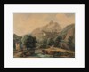Paysage Italien: LAbbaye et Les Religieux, late 1800s-1900s by Jean-Victor Bertin