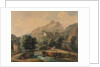 Paysage Italien: LAbbaye et Les Religieux, late 1800s-1900s by Jean-Victor Bertin