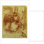 Peasant Girl with Dog, c. 1894 by Pierre-Auguste Renoir