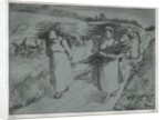 Peasants Carrying Fagots, c. 1896 by Camille Pissarro