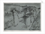 Peasants Carrying Fagots, c. 1896 by Camille Pissarro
