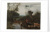 Peasants Crossing a Stream, c. 1670 by Jan Siberechts