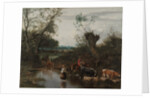 Peasants Crossing a Stream, c. 1670 by Jan Siberechts
