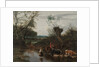 Peasants Crossing a Stream, c. 1670 by Jan Siberechts