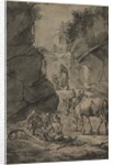 Peasants in a Rocky Landscape, second third 1600s by Jan Wouwerman