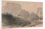 Petra, Lower End of the Valley, Viewing the Acropolis, 1839 by David Roberts