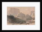 Petra, Lower End of the Valley, Viewing the Acropolis, 1839 by David Roberts