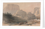Petra, Lower End of the Valley, Viewing the Acropolis, 1839 by David Roberts