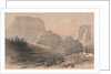 Petra, Lower End of the Valley, Viewing the Acropolis, 1839 by David Roberts