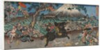 Picture of Minamoto no Yoritomo's Hunt on the Slopes of Mount Fuji, mid 1840s by Utagawa Yoshifuji