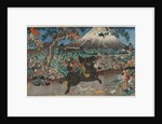 Picture of Minamoto no Yoritomo's Hunt on the Slopes of Mount Fuji, mid 1840s by Utagawa Yoshifuji