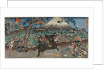 Picture of Minamoto no Yoritomo's Hunt on the Slopes of Mount Fuji, mid 1840s by Utagawa Yoshifuji