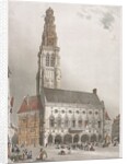 Picturesque Architecture in Paris, Ghent, Antwerp, Rouen: LHôtel de Ville, Arras, France, 1839 by Thomas Shotter Boys