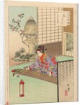 Playing the Koyo, A Lady from Nagoya of the Koka Era…, 1894 by Mizuno Toshikata