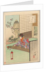 Playing the Koyo, A Lady from Nagoya of the Koka Era…, 1894 by Mizuno Toshikata