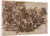 Poros Assailed by the Macedonian Army; Sketches of Animals, c. 1545/47 by Perino del Vaga