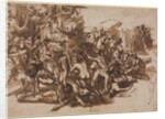 Poros Assailed by the Macedonian Army; Sketches of Animals, c. 1545/47 by Perino del Vaga
