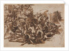 Poros Assailed by the Macedonian Army; Sketches of Animals, c. 1545/47 by Perino del Vaga