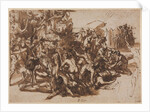 Poros Assailed by the Macedonian Army; Sketches of Animals, c. 1545/47 by Perino del Vaga
