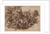 Poros Assailed by the Macedonian Army; Sketches of Animals, c. 1545/47 by Perino del Vaga
