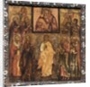 Portable Triptych Icon: Adoration of the Miracle-Working Icon of the Vladimir Mother of God,1600s by Unknown