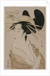 Portrait of a Courtesan Holding a Pipe…, mid 1790s by Ch?bunsai Eishi