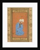 Portrait of a kneeling holy man, from the Prince Salim Album, c. 1556-60; border c. 1602 by Mir Sayyid Ali (attributed to)