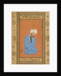 Portrait of a kneeling holy man, from the Prince Salim Album, c. 1556-60; border c. 1602 by Mir Sayyid Ali (attributed to)