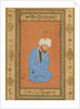 Portrait of a kneeling holy man, from the Prince Salim Album, c. 1556-60; border c. 1602 by Mir Sayyid Ali (attributed to)