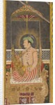 Posthumous portrait of Emperor Jahangir under a canopy; Calligraphy, c. 1650 by Unknown