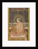 Posthumous portrait of Emperor Jahangir under a canopy; Calligraphy, c. 1650 by Unknown