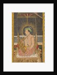 Posthumous portrait of Emperor Jahangir under a canopy; Calligraphy, c. 1650 by Unknown