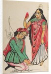 Pravira Kneeling at the Feet of Jana, 1800s by Unknown