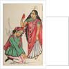 Pravira Kneeling at the Feet of Jana, 1800s by Unknown
