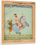 Prince Mathu Singh on a blue horse, c. 1720 by Unknown