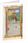 Printed Book of Hours: fol. 100v, St. Stephen, 1510 by Guillaume Le Rouge