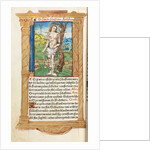 Printed Book of Hours: fol. 102v, St. Sebastian, 1510 by Guillaume Le Rouge