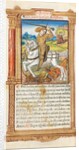 Printed Book of Hours: fol. 103v, St. George Slaying the Dragon, 1510 by Guillaume Le Rouge