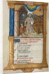 Printed Book of Hours: fol. 10v, September calendar illustration, 1510 by Guillaume Le Rouge