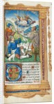 Printed Book of Hours: fol. 36r, Annunciation to the Shepherds, 1510 by Guillaume Le Rouge