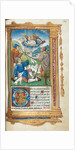 Printed Book of Hours: fol. 36r, Annunciation to the Shepherds, 1510 by Guillaume Le Rouge