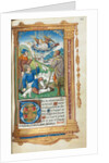 Printed Book of Hours: fol. 36r, Annunciation to the Shepherds, 1510 by Guillaume Le Rouge